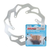 Rear Brake Disc Rotor & Pad Kit for 2003 KTM 450 EXC - Wave