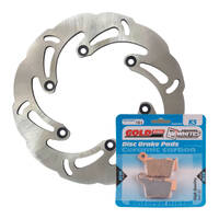 Rear Brake Wave Disc Rotor & Pad Kit for 2004-2016 KTM 450 EXC