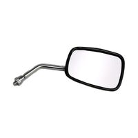 Chrome Oblong Adjustable Stem Motorbike Mirror - 10mm 