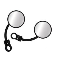 7/8" Black Enduro Universal Folding Motorbike Mirror (Pair)