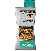 Motorex V-Synt 4 stroke Motorcycle Engine Oil 20W50 - 1 Litre 