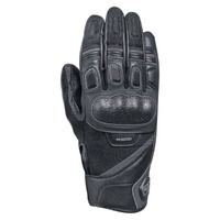 Oxford Outback Leather Touch Tip Motorbike Gloves - Black