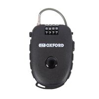 Oxford Retractable Combination Cable Lock - 75cm