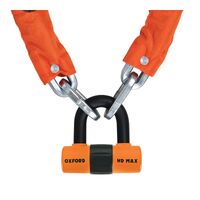 Oxford HD Orange Chain Lock - 1.5m