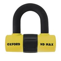 Oxford Motorbike Max Padlock / Disc Lock - 14mm Yellow