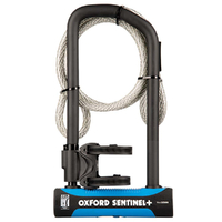 Oxford Sentinel Pro Duo U-Lock 320mm x 177mm with Steel Cable