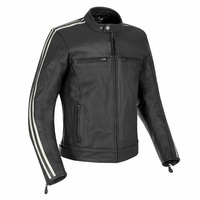 Oxford Bladon Leather Motorbike Motorcycle Jacket - Black