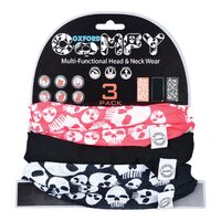 Oxford Motorbike Multi-Way Head / Neck Wear Tube 3 pack - Skulls