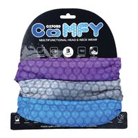 Oxford Motorbike Multi-Way Head / Neck Wear Tube 3 pack - Prismatic