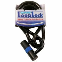 Oxford Loop Lock & Padlock (2.0m x 15mm Cable)