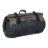 Oxford Motorbike Aqua Roll Bag - Black/Khaki