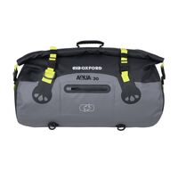 Oxford Aqua T-30 Motorbike Roll Bag - Black / Grey / Fluro