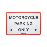 Motorbike Garage Metal Sign - Parking