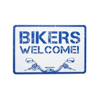Motorbike Garage Metal Sign - Welcome