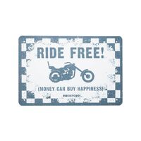 Motorbike Garage Metal Sign - Ride Free
