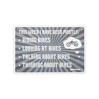 Motorbike Garage Metal Sign - This Week