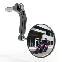 Oxford Premium Black Aluminium Motorbike Mirror - Left