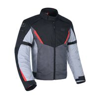 Oxford Delta Waterproof Motorbike Motorcycle Jacket - Black / Grey / Red