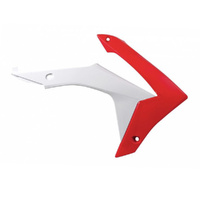 Rtech White/Red Radiator Shrouds for 2013-2016 Honda CRF450R 