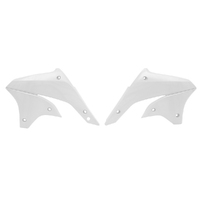 Rtech White Radiator Shrouds for 2007-2023 Kawasaki KLX450R 