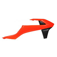 Rtech Neon Orange/Black Radiator Shrouds for 2017-2018 KTM 300 EXC 