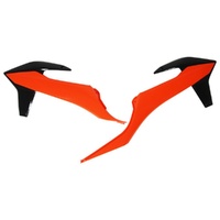Rtech Orange/Black Radiator Shrouds for 2020-2022 KTM 300 EXC TPI 