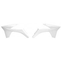 Rtech White Radiator Shrouds for 2012-2013 KTM 125 EXC 