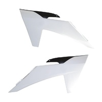 Rtech White/Black Radiator Shrouds for 2024 KTM 500 EXCF 