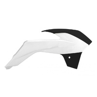 Rtech Black/White Radiator Shrouds for 2013-2017 KTM 85 SX 
