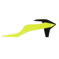 Rtech KTM 250XCFW 2020-2021 Neon Yellow / Black Radiator Shrouds