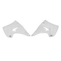 Rtech White Radiator Shrouds for 2003-2008 Kawasaki KX250 
