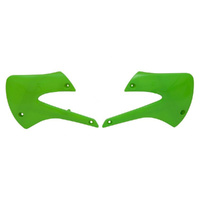Rtech Green Radiator Shrouds for 1998-2000 Kawasaki KX80L 