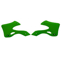Rtech Green Radiator Shrouds for 1999-2002 Kawasaki KX125 