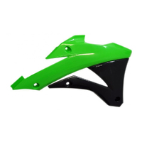 Rtech Green/Black Radiator Shrouds for 2014-2018 Kawasaki KX85L 