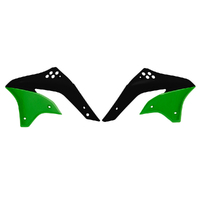 Rtech Green/Black Radiator Shrouds for 2006-2008 Kawasaki KX450F 