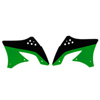 Rtech Green/Black Radiator Shrouds for 2009-2011 Kawasaki KX450F 