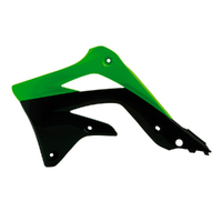 Rtech Green/Black Radiator Shrouds for 2012-2015 Kawasaki KX450F 