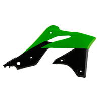 Rtech Green/Black Radiator Shrouds for 2013-2016 Kawasaki KX250F 