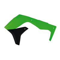 Rtech Green/Black Radiator Shrouds for 2016-2018 Kawasaki KX450F 