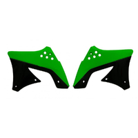 Rtech Green/Black Radiator Shrouds for 2009-2012 Kawasaki KX250F 