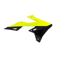 Rtech Neon Yellow/Black Radiator Shrouds for 2018-2024 Suzuki RMZ450 