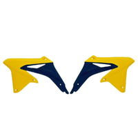 Rtech Yellow/Blue Radiator Shrouds for 2010-2019 Suzuki RMX450 