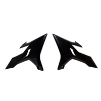 Rtech Revolution Black Radiator Shrouds for 2015-2021 Yamaha YZ125 