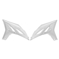 Rtech White Radiator Shrouds for 2010-2013 Yamaha YZ250F 