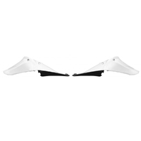 Rtech White/Black Upper Radiator Shrouds for 2010-2013 Yamaha YZ450F 