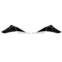 Rtech Black/White Upper Radiator Shrouds for 2010-2013 Yamaha YZ450F 