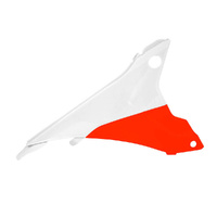 Rtech White/Neon Orange Right Airbox Side Panel for 2014-2016 KTM 450 EXCF 