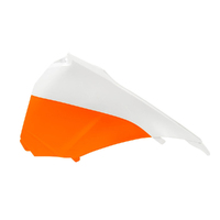 Rtech White/Orange Left Airbox Side Panel for 2015 KTM 250 SXF 