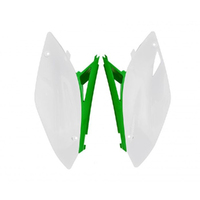 Rtech Green/White Side Panels for 2009-2011 Kawasaki KX450F 