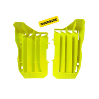 Rtech Neon Yellow Oversized Radiator Louvers for 2019 Honda CRF250RX 